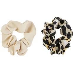 Chouchou en mousseline beige et noir x 2^Gifi Online