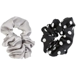 Chouchou en mousseline gris et noir x 2^Gifi Sale