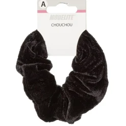 Chouchou en velours uni noir^Gifi Outlet
