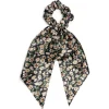 Chouchou foulard noir motif floral marron^Gifi Discount