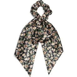 Chouchou foulard noir motif floral marron^Gifi Discount