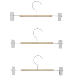 Best Cintre à pinces blanc et bois x 3 Rangement