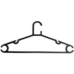 Best Cintre en plastique Noir x5 - L38,5xH17cm Rangement