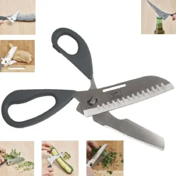 Gifi Préparation Culinaire^Ciseau santoku multifonctions avec étui de protection