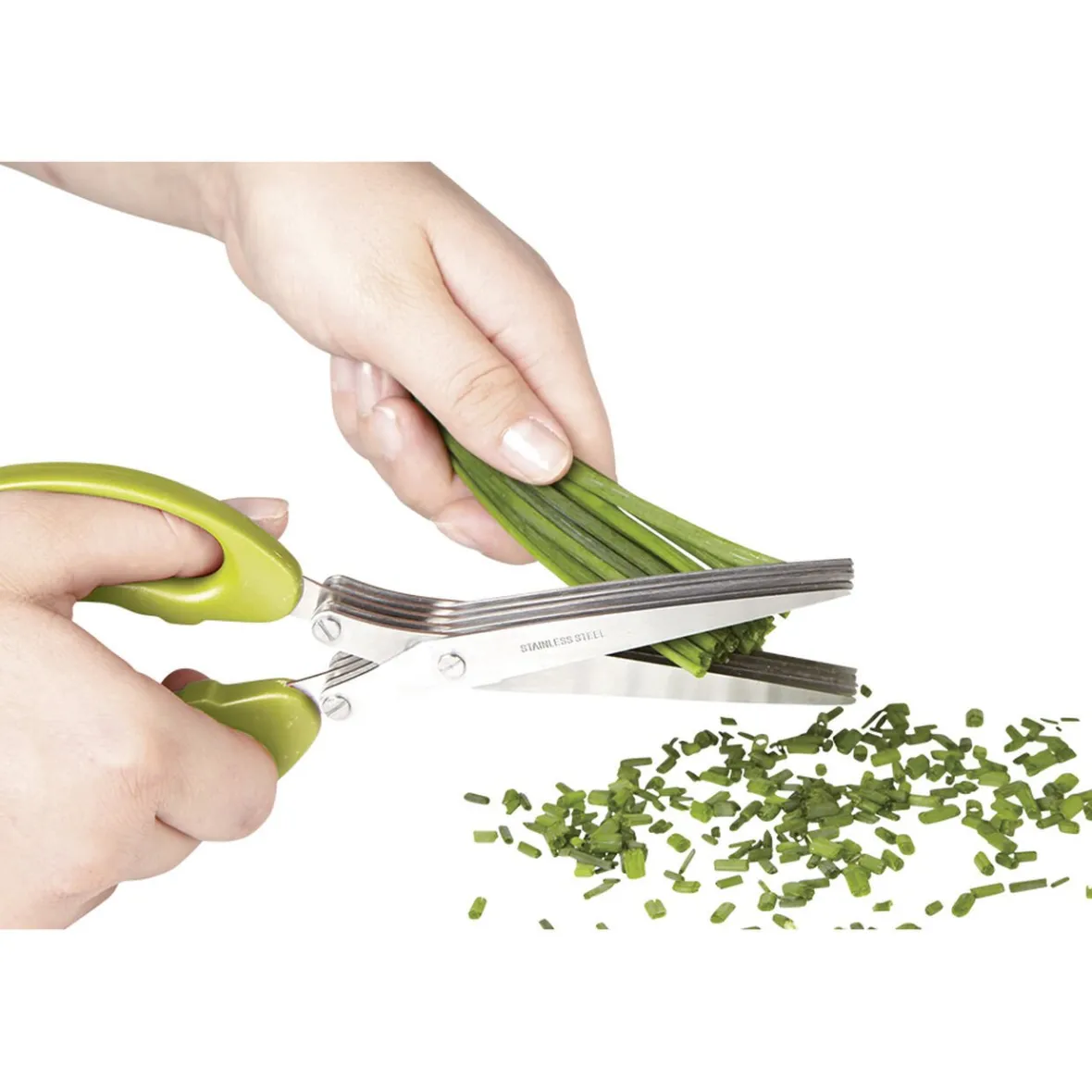 Gifi Préparation Culinaire^Ciseaux à herbes fraîches 5 lames tranchantes et peigne de nettoyage
