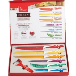 Gifi Préparation Culinaire^Coffret 6 couteaux et éplucheur