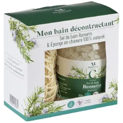 Coffret Mességué sel de bain romarin et éponge chanvre 100% naturel^Gifi Outlet