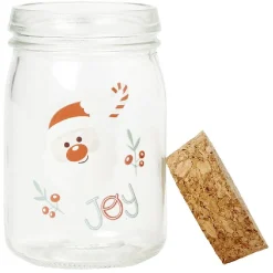 Gifi Conservation Alimentaire^Coffret mini bocal en verre motif Noël couvercle liège x6