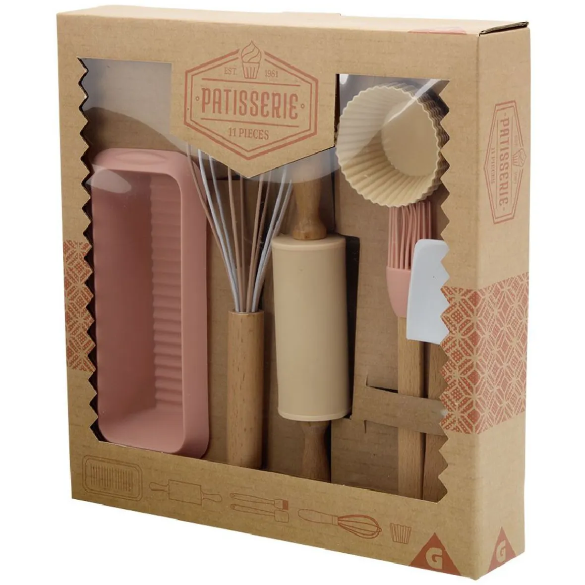 Gifi Préparation Culinaire^Coffret pâtisserie en bois pour enfant
