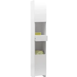 Best Colonne salle de bain 2 placards et 1 tiroir Rangement