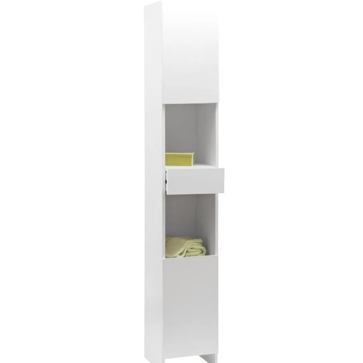 Best Colonne salle de bain 2 placards et 1 tiroir Rangement