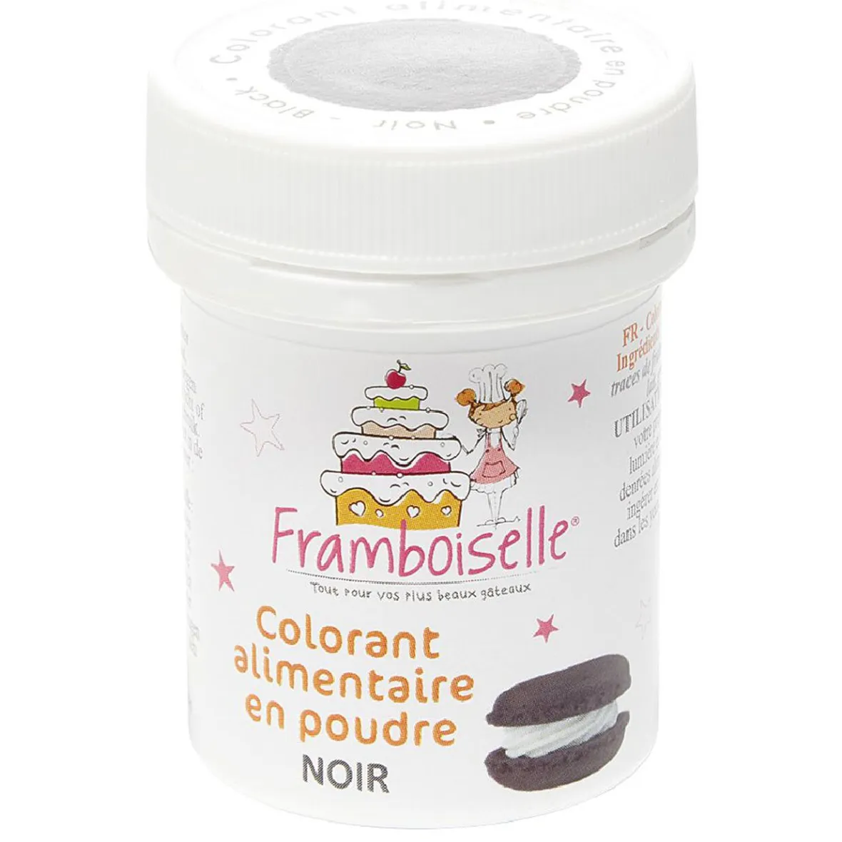 Gifi Préparation Culinaire^Colorant alimentaire noir en poudre Framboiselle