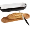 Gifi Rangement De Cuisine^Corbeille 3 en 1 boîte à pain avec planche bambou et couteau