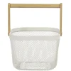 Gifi Rangement De Cuisine^Corbeille à fruits avec anse métal blanc naturel