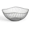 Gifi Rangement De Cuisine^Corbeille à fruits design filaire métal noir Ø25xH12cm
