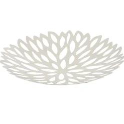 Gifi Rangement De Cuisine^Corbeille à fruits en fer blanc crème fleur