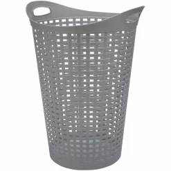 Online Corbeille à linge cylindrique effet tressé 60 L Entretien Du Linge