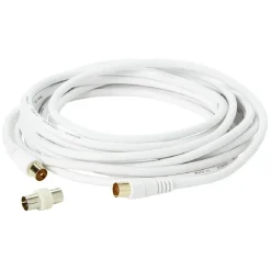 Cordon antenne blanc L.5 m avec adaptateur^Gifi Outlet