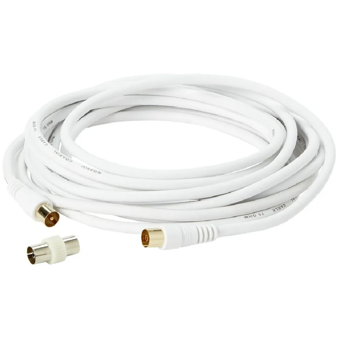Cordon antenne blanc L.5 m avec adaptateur^Gifi Outlet