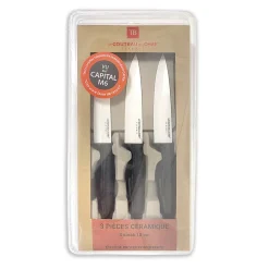Gifi Préparation Culinaire^Couteau à steak lame céramique x3