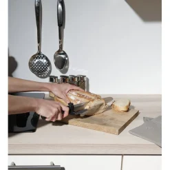 Gifi Préparation Culinaire^Couteau à trancher réglable noir en inox