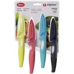 Gifi Préparation Culinaire^Couteau Alpina inox 19cm avec étui x4