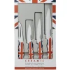 Gifi Préparation Culinaire^Couteau céramique manche London x 3 et éplucheur
