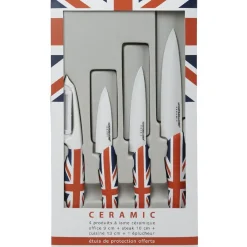 Gifi Préparation Culinaire^Couteau céramique manche London x 3 et éplucheur