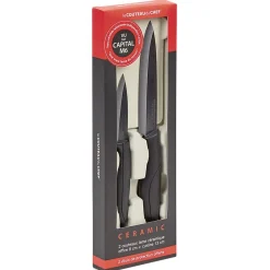 Gifi Préparation Culinaire^Couteau d'office et cuisine lame céramique x2