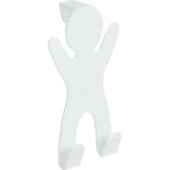 Best Crochet de porte forme bonhomme gris - 10,5xH.19 cm Rangement