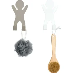 Sale Crochet de porte forme bonhomme bleu - 10,5xH.19 cm Rangement