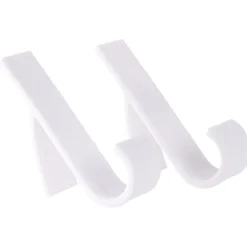 Best Crochet plastique blanc H9,5cm x2 Rangement