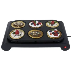 Gifi Petit Électroménager^Crêpière 6 personnes aluminium noir 1000W