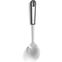 Gifi Préparation Culinaire^Cuillère à servir en inox avec manche en plastique noir L.33,5cm