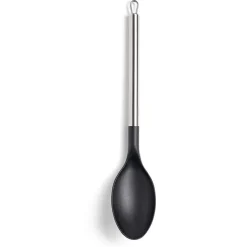 Gifi Préparation Culinaire^Cuillère à servir en plastique noir avec manche en inox L.34,3cm