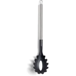 Gifi Préparation Culinaire^Cuillère à spaghetti en plastique noir avec manche en inox L.33,5cm