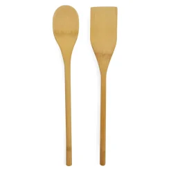 Gifi Préparation Culinaire^Cuillère et spatule en bambou beige L30cm