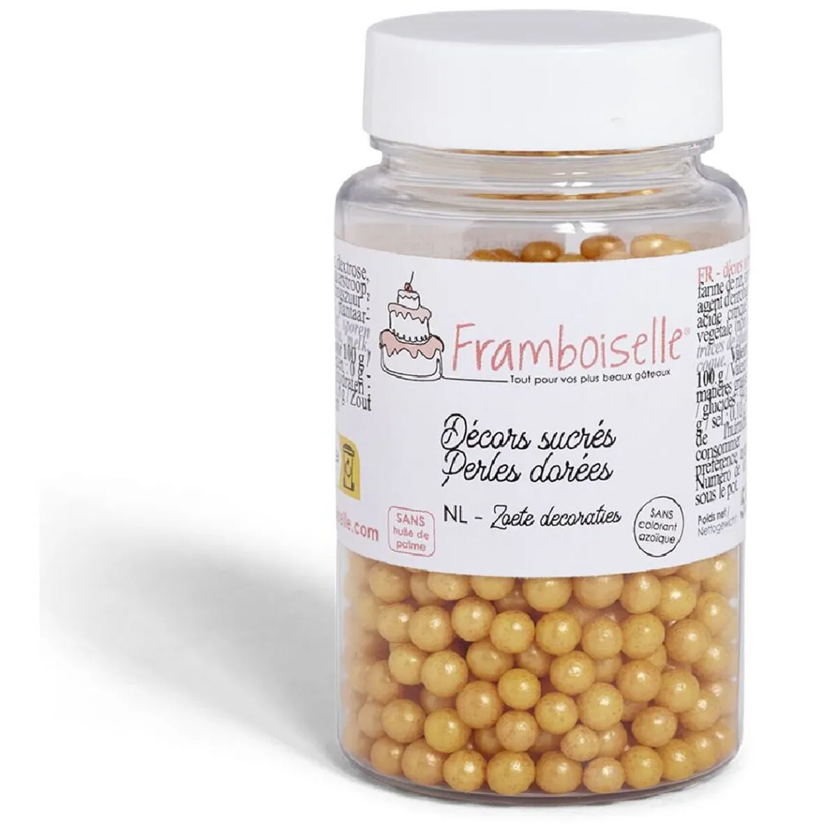 Gifi Préparation Culinaire^Décor sucré perles dorées Framboiselle 55g