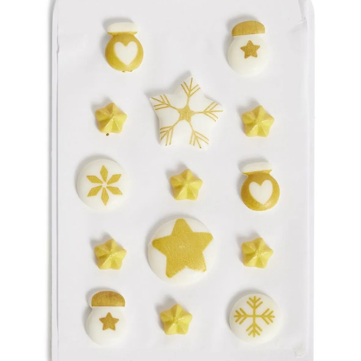 Gifi Préparation Culinaire^Décor sucré pour gâteau Noël doré Framboiselle 30g