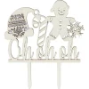Gifi Préparation Culinaire^Décoration gâteau de Noël en bois beige