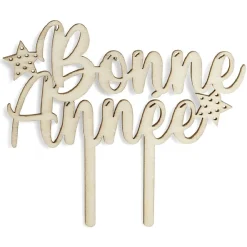 Gifi Préparation Culinaire^Décoration pour gâteau de Noël en bois