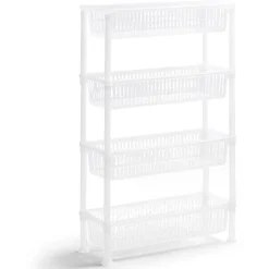 Gifi Rangement De Cuisine^Desserte 4 niveaux plastique transparent 50x19,5xH82cm