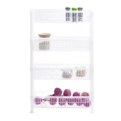 Gifi Rangement De Cuisine^Desserte 4 niveaux plastique transparent 50x19,5xH82cm