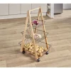 Gifi Rangement De Cuisine^Desserte bambou panier métal 3 niveaux 54,5x36,5xH85 cm