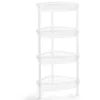Gifi Rangement De Cuisine^Desserte d'angle 4 niveaux plastique transparent 38x33xH82cm