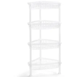 Gifi Rangement De Cuisine^Desserte d'angle 4 niveaux plastique transparent 38x33xH82cm