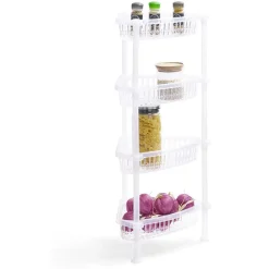 Gifi Rangement De Cuisine^Desserte d'angle 4 niveaux plastique transparent 38x33xH82cm