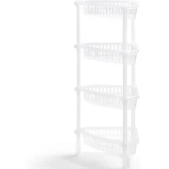 Gifi Rangement De Cuisine^Desserte d'angle 4 niveaux plastique transparent 38x33xH82cm