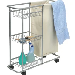 New Desserte de buanderie 3 étages gris Entretien Du Linge