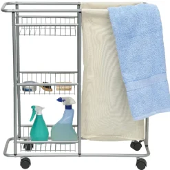 New Desserte de buanderie 3 étages gris Entretien Du Linge